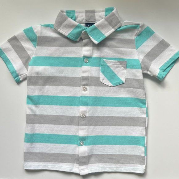 Andy & Evan Toddler Boys Stripped Polo Dress shirt - 3T - Picture 1 of 4